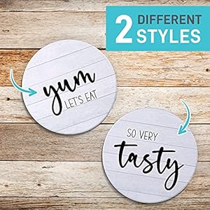 Stylish Ceramic Hot Pads - Set of 2 - Farmhouse Style Heat Resistant Mat for Kitchen Counter - Trivets for Hot Pots and Pans Stylish Ceramic Hot Pads Set of 2 Farmhouse Style Heat Resistant Mat for Kitchen Counter Trivets for Hot Pots and Pans