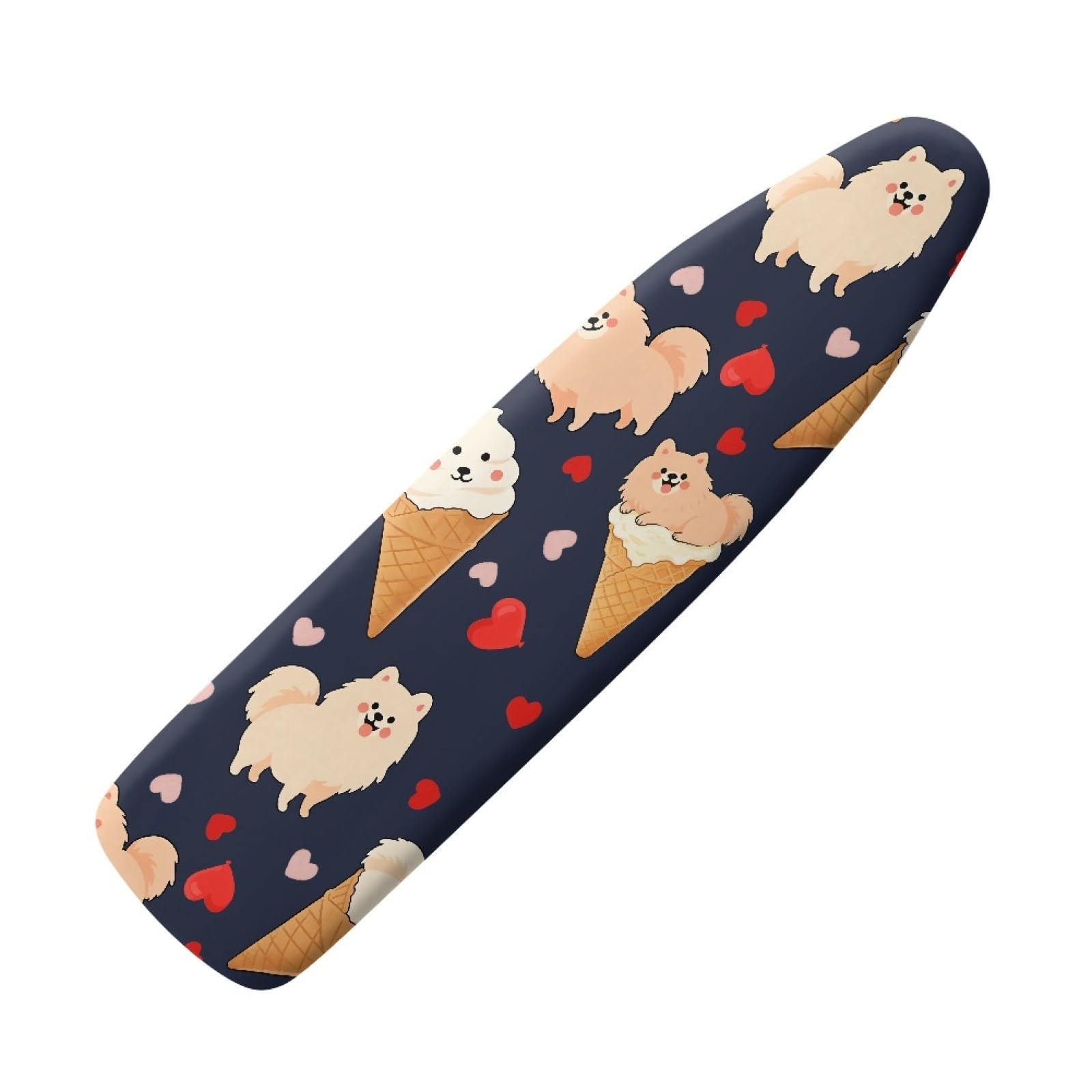 Elasticated Ironing Board Covers 125 X 45 Beige Dog Universal iron board covers and Padding,Adjustable Fastener,Durable,Washable,Easy to Install,Slip-resistant and heat-resistan