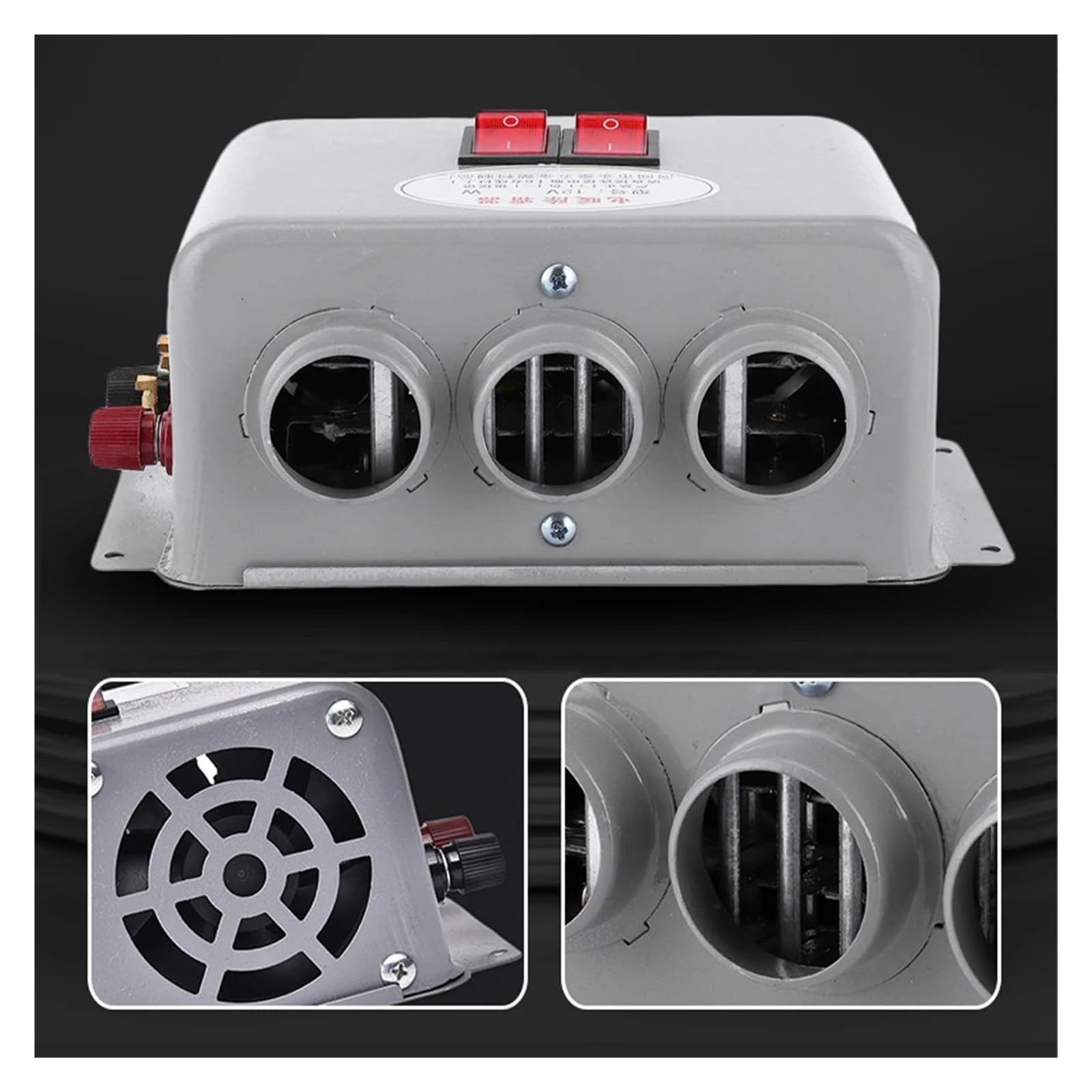 Calentador de coche de 12V/24V, 800W, ventilador de calefacción de refrigeración eléctrica, secador eléctrico, desempañador de parabrisas, descongelador for vehículos recreativos, camiones y ba