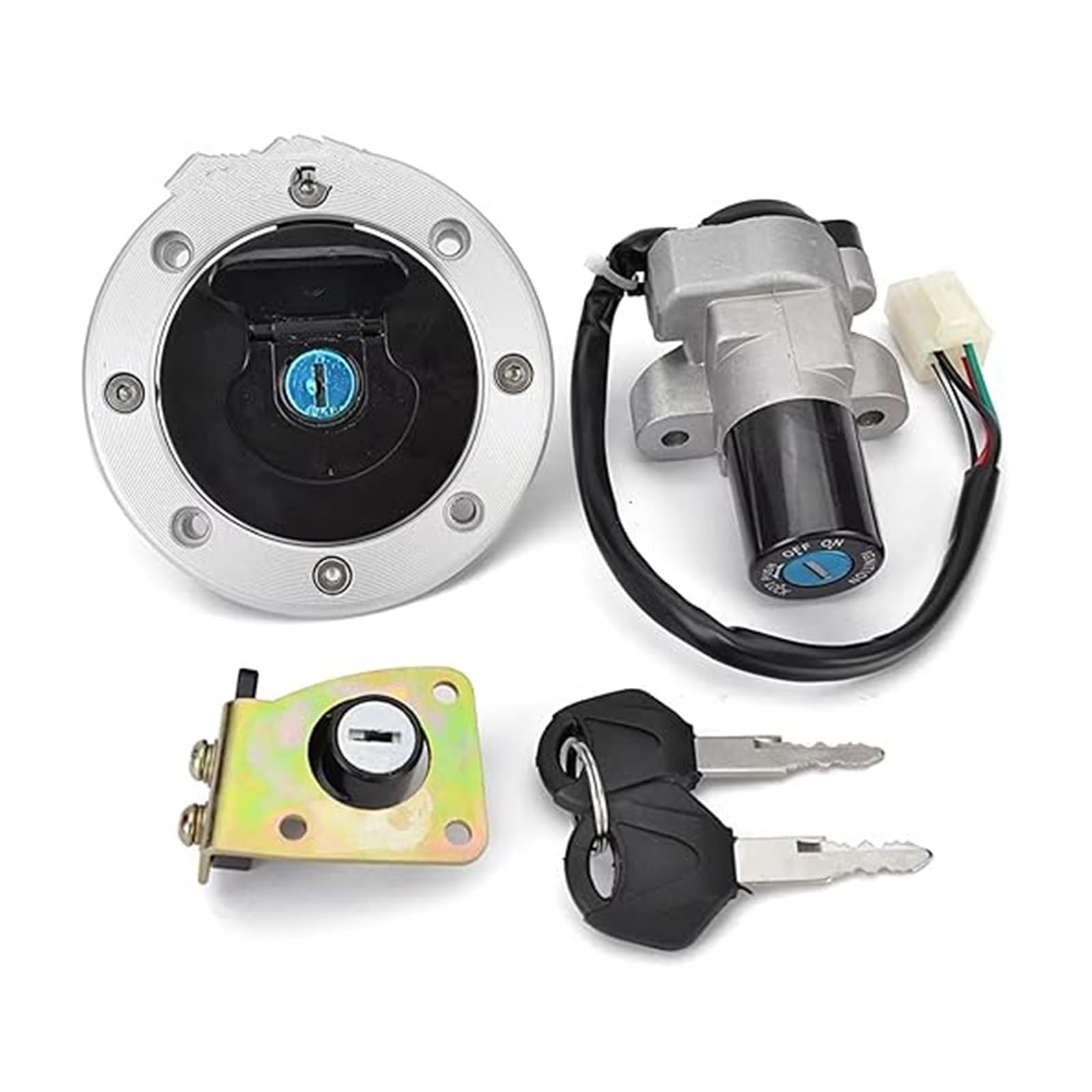 Interruttore Di Accensione Blocco Kit Serratura Sella Interruttore Accensione Tappo Serbatoio Impulso Per Suzuki Per GS500 Per GSF400 Per GSF250 Per Bandit Per GK7AA 250 77A VS/S