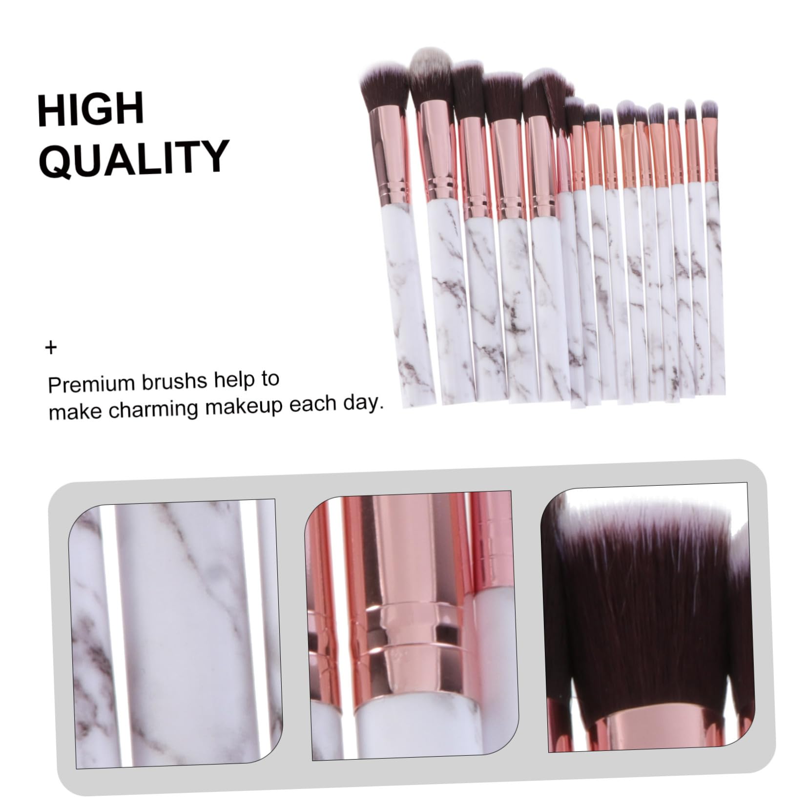 MAGICLULU Set Di 45 Pennelli Per Il Trucco Con Manico in Marmo E Setole in Nylon Set Di Pennelli Per Cosmetici Per Donne Uso Quotidiano E Quotidiano