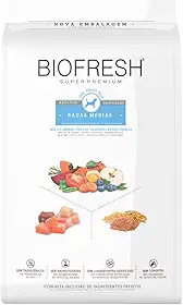 Ração Seca Biofresh Mix de Carne, Frutas, Legumes e Ervas Frescas Cães Castrados de Raças Médias 10,1kg