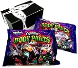 Frankford Gummy Body Parts Candy, 6.6 oz Bags in a Gift Box (Pack of 2)