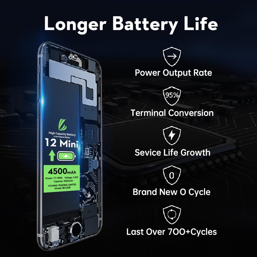 Amazon | LL TRADER iPhone 12 Mini用バッテリー 4500mAh 大容量