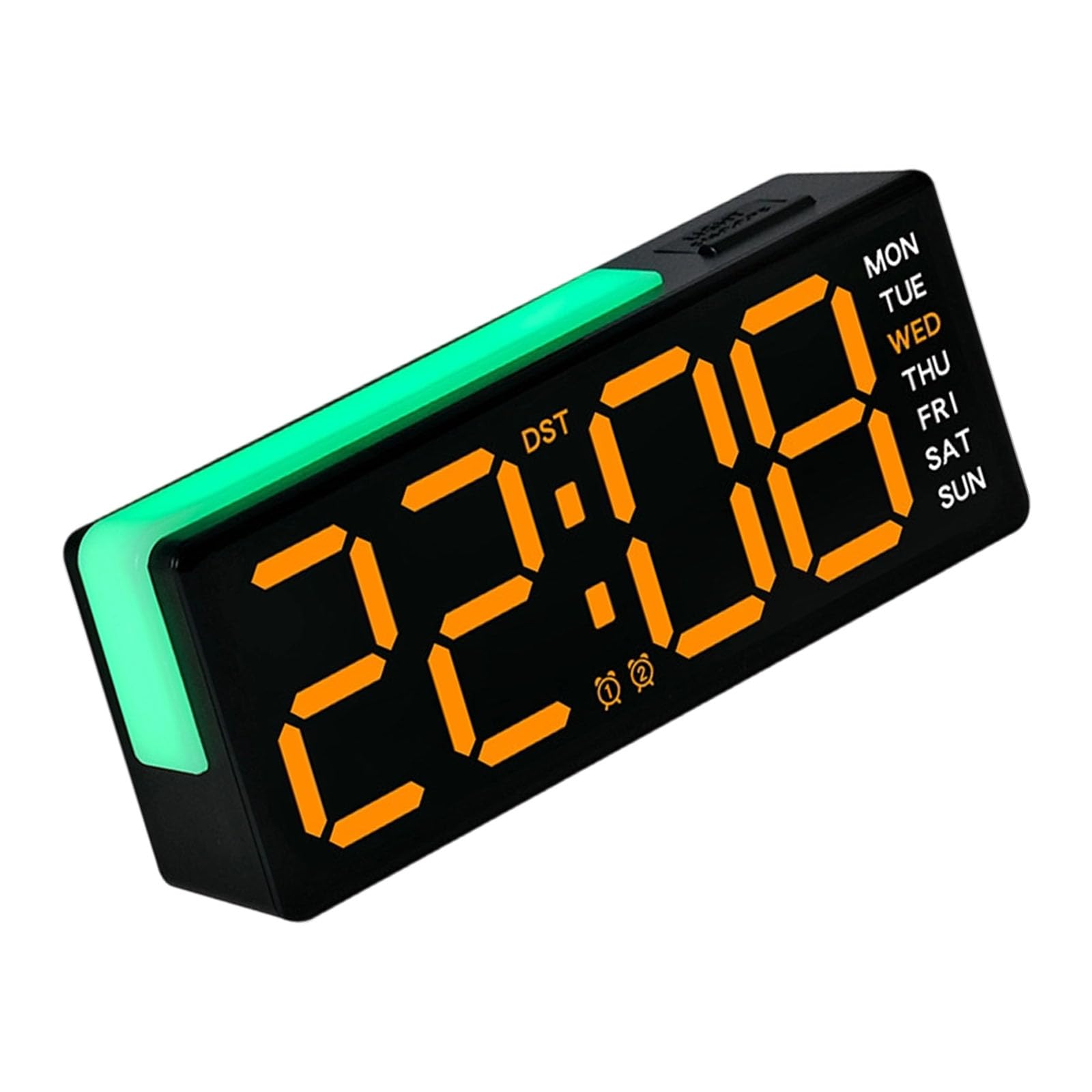 ZEPFJHE LED Digital Alarm Clock Electric Desk with Snooze Date Loud Day of Week Temperature for Living Room Bedroom Digital