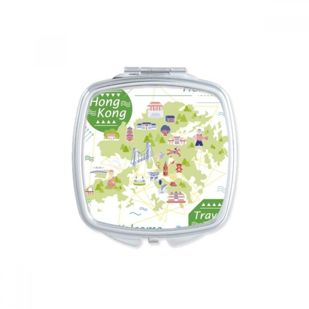 Miroir de maquillage compact multicolore pour des retouches précises