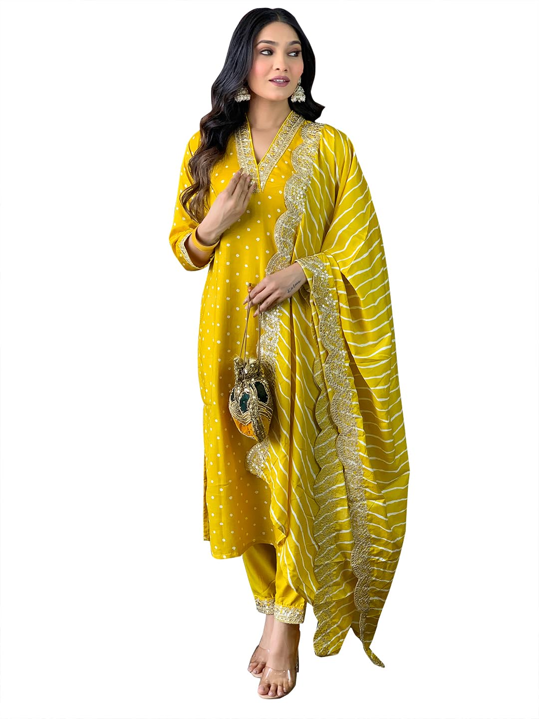 Naixa Womens Yellow Silk with Inner Embroidered Straight Kurta with Rayon Pant and Silk Blend Printed Dupatta Sets (NX-470-Yellow-XL) (B0D12XBYJD) Amazon Price History, Amazon Price Tracker