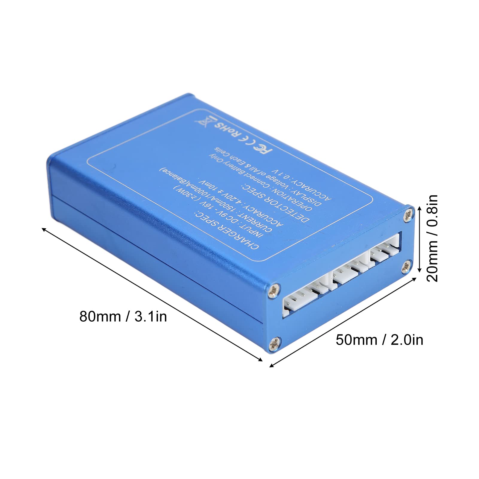 Caricatore per bilanciamento RC, 2S 3S 4S 25W ad alta precisione Lipo carica batterie display tensione RC Balance Charger Protezioni multiple per modello di caricabatterie per aeroplano (spina