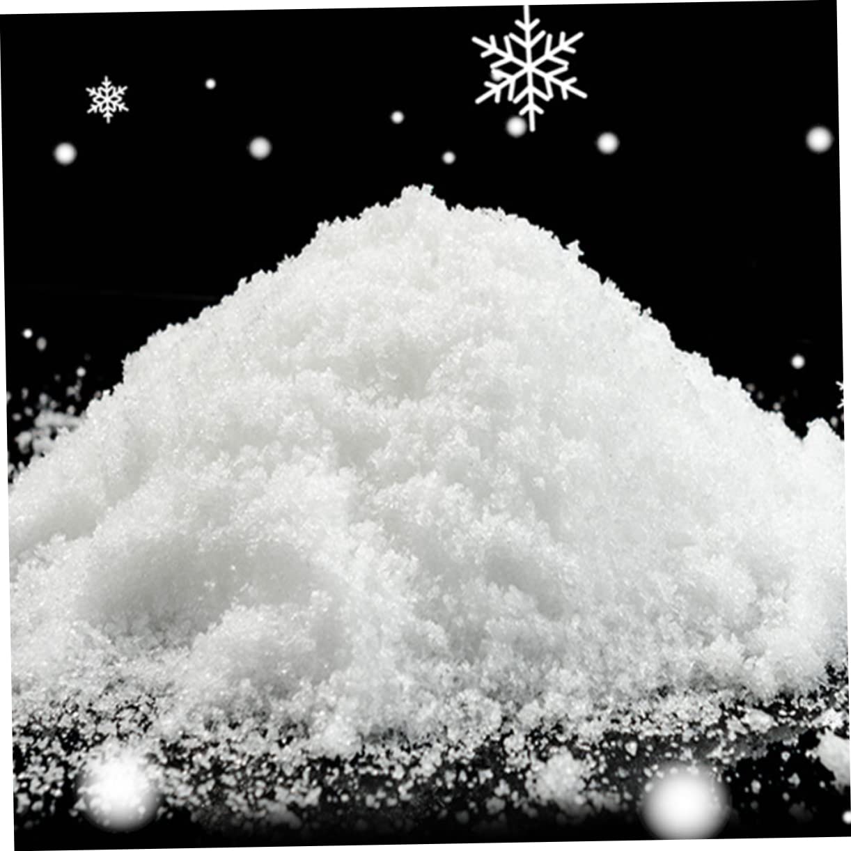 Cabilock 1 Pack Simulated Snow Powder Sand Tray Christmas Tree Decor Snow Decor Faux Snow Christmas Decor Christmas Snow Fake Snow Winter Decor Artificial Snow Absorbent Particles White