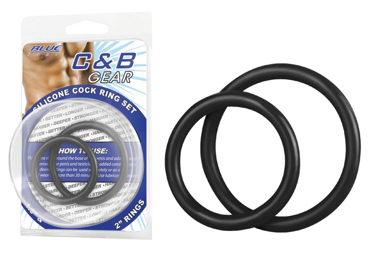 Blueline C & B schwarz Silikon Cock Ring Set