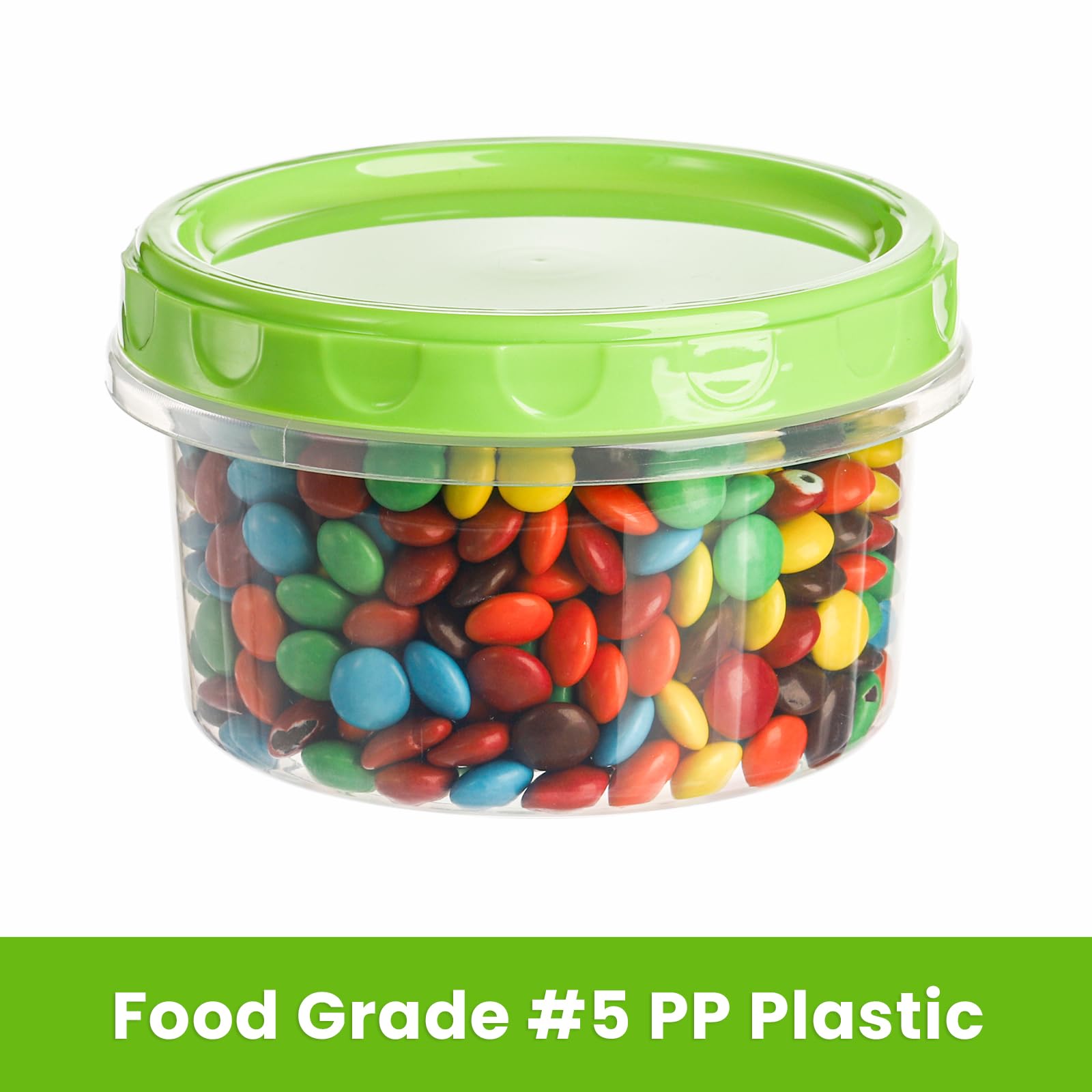 Elsjoy 36 Stück 250ML Frischhaltedosen mit Deckel, Wiederverwendbar Kleiner Lebensmittelbehälter Drehverschluss Kunststoff Auslaufsicher für Feinkostläden, Gefrier- und Spülmaschinenfest, BPA-Frei