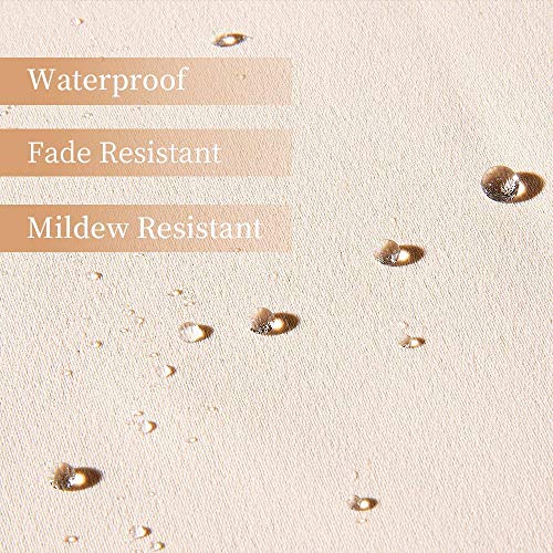 Anjee 4 Panels White Sheer Curtains 96 Inches Long Faux Linen Texture Buddle With Indoor/Outdoor Blackout Curtains #TOP3