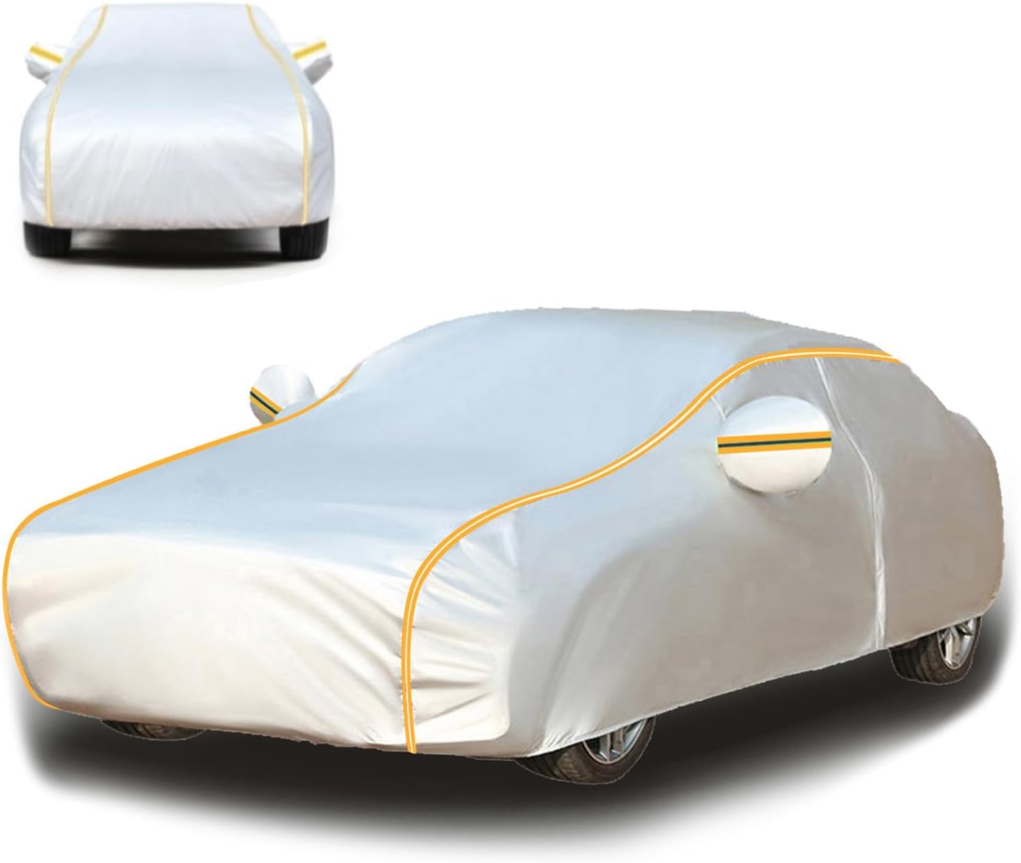 Car Cover Waterproof for Heavy Duty GMC Sierra Truck,Waterproof Car Cover,Full Covers Outdoor with Zip Reflective Strips Oxford Fabric Material,Snow and Frost Protection sdd5