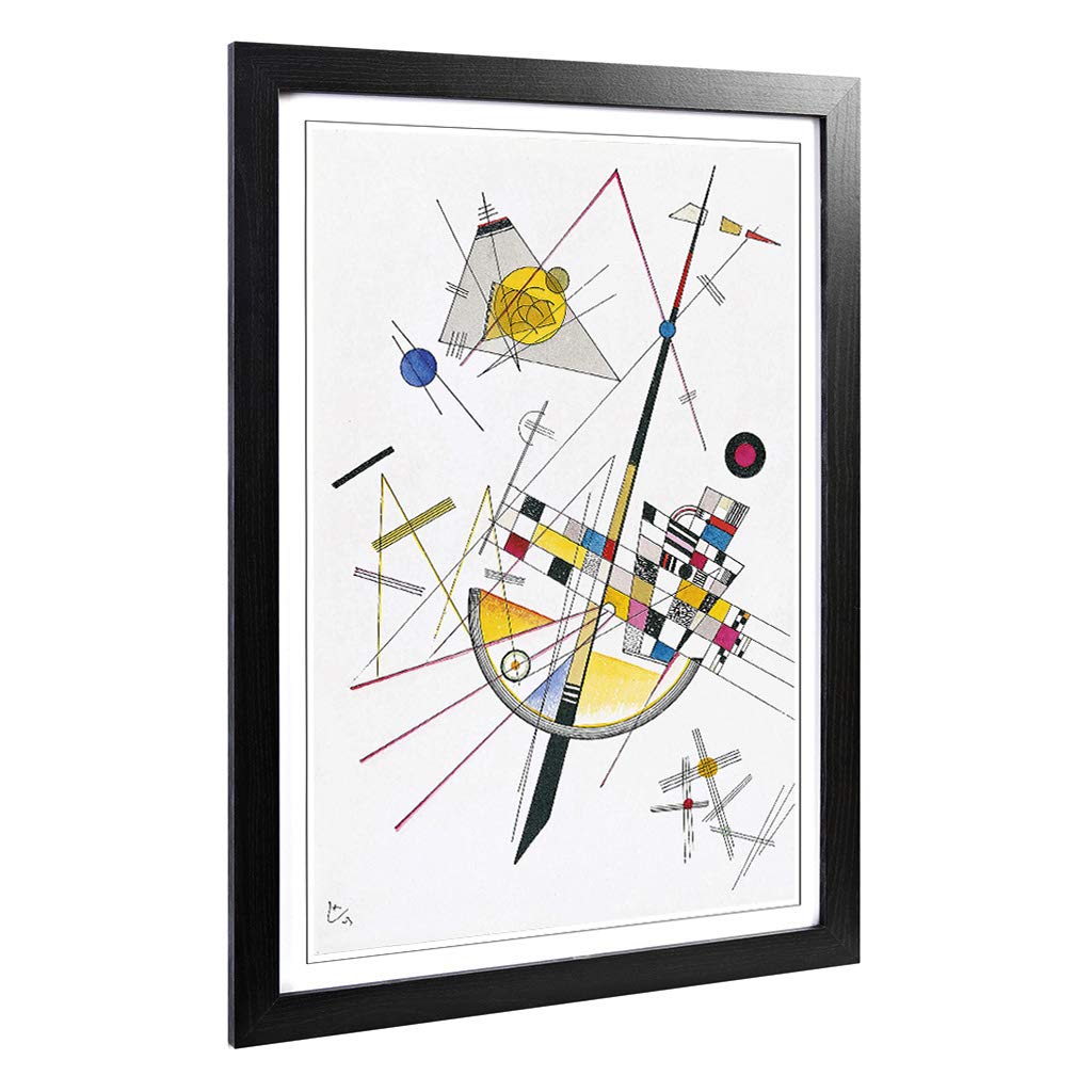 Big Box Art Framed Print of Wassily Kandinski Abstract No.2 Design | Wall Art Picture | Home Decor for Kitchen, Living Room, Bedroom, Hallway, Black, A2 / 24.5x18 Inch / 62x45cm