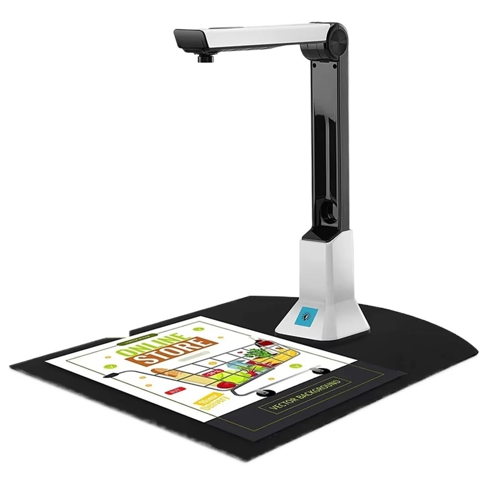 Escáner portátil de Documentos A4 8 megapíxeles, escáner Libros, cámara, Archivos Papel, Mesa Alta definición