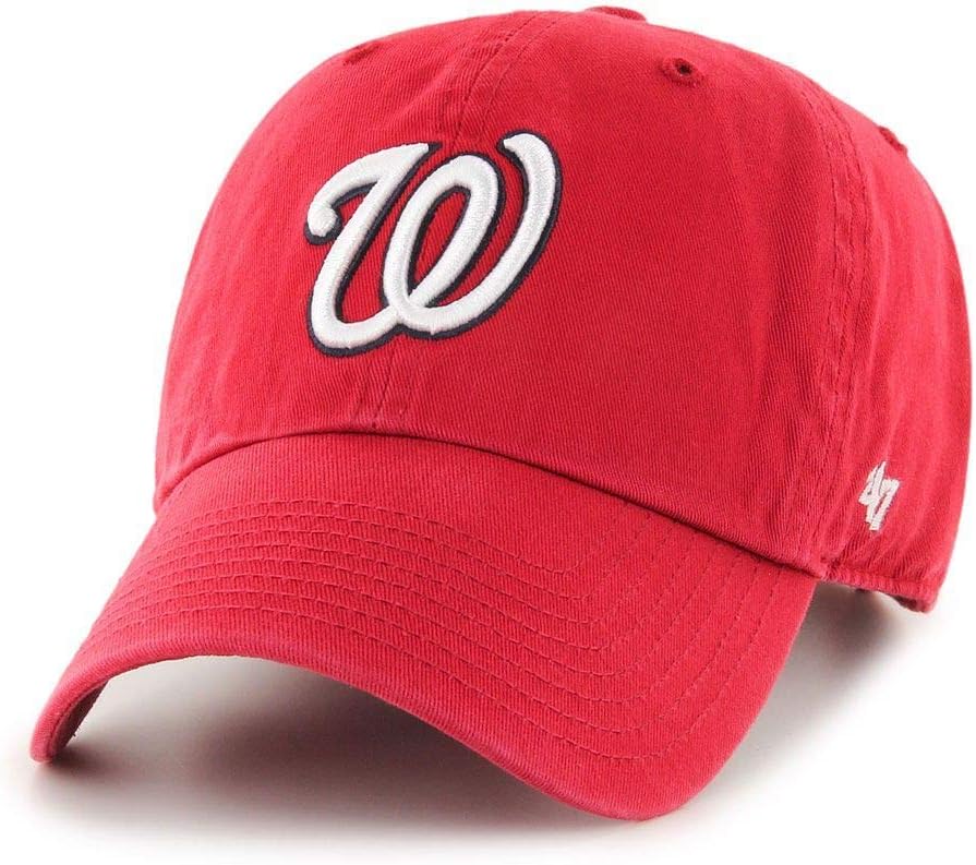 '47 MLB Washington Nationals Brand Navy Basic Logo Clean Up Home Adjustable Hat
