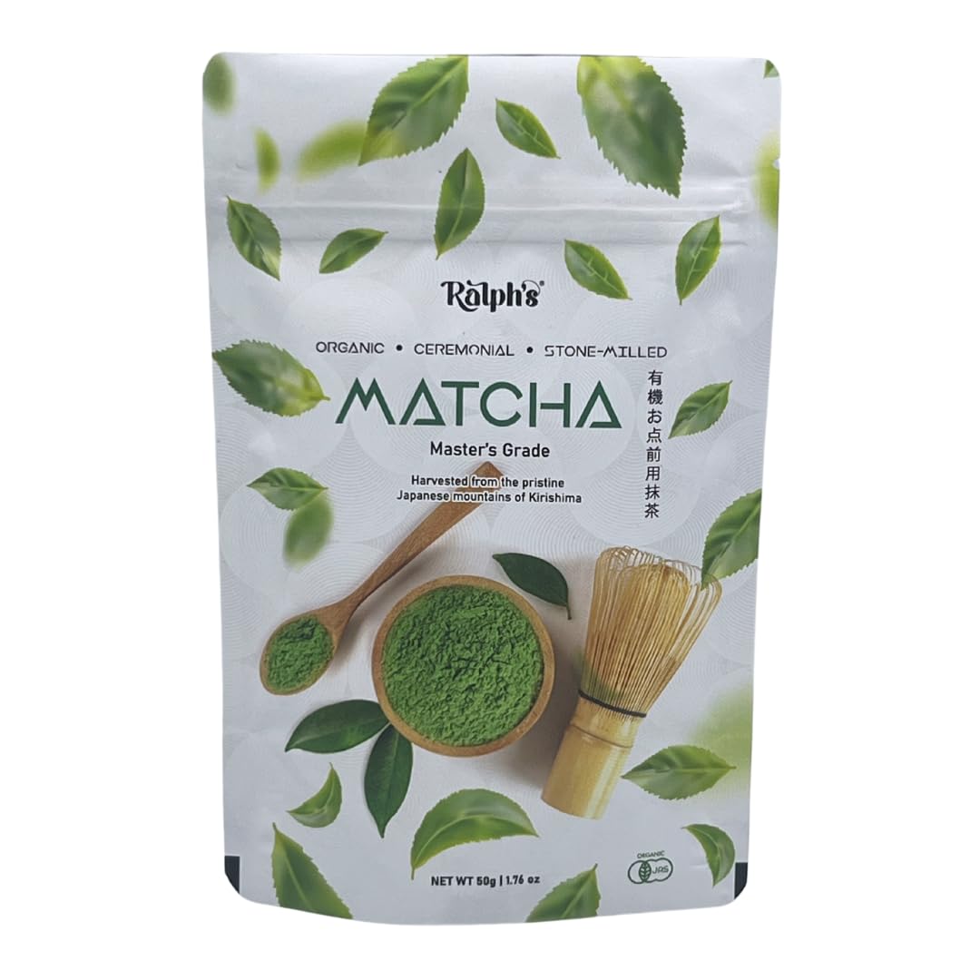 QualityFood Ralph's Organic Ceremonial Matcha Masters Grade 50g Piece