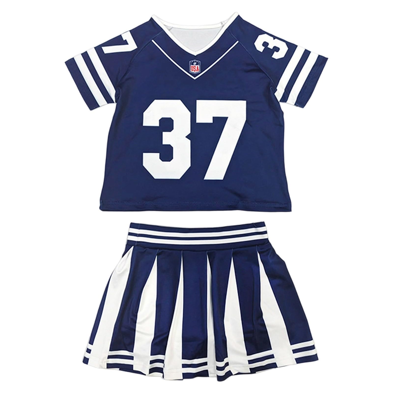 Generisch Faschingskostüm Junge, Elegantes Cheerleader-Kostüm für Kinder im Court-Stil Cosplay-Outfit für Kostümpartys Veranstaltungen