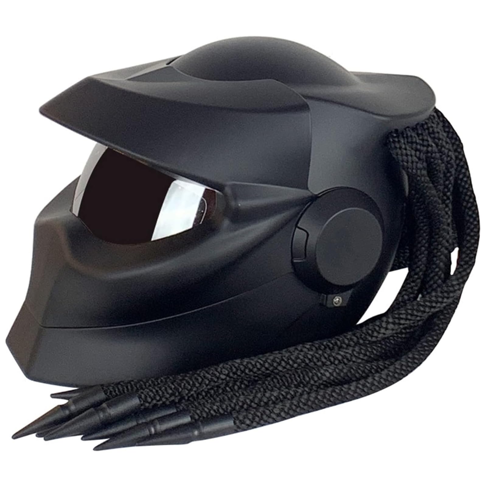 Motorrad-Integralhelm Front-klapphelm Mit Sonnenblende Zöpfe Warnlichter ECE-Zulassung Personalisierte Motorradhelme Männer Frauen Erwachsene Offroad Cruiser Chopper