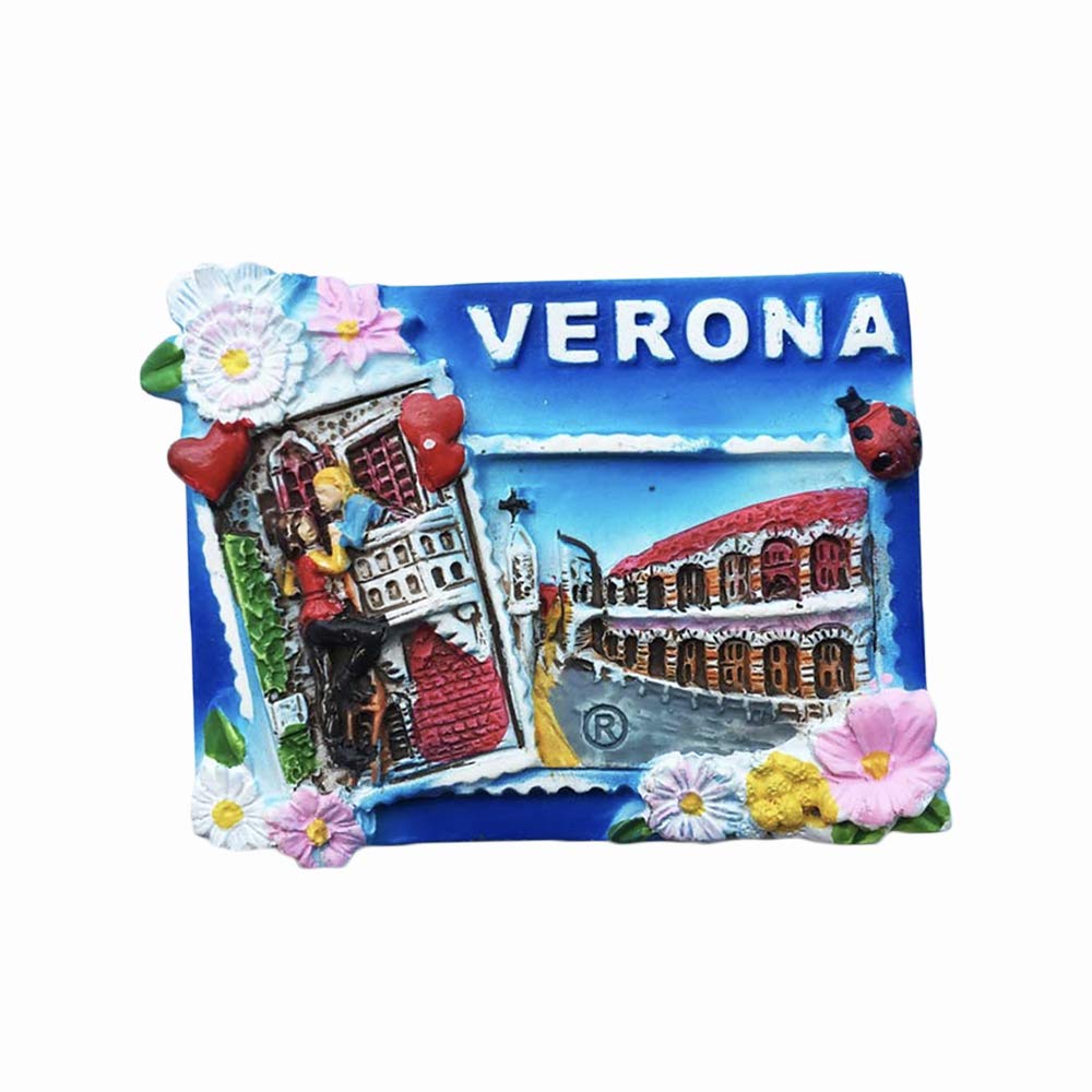 Wedarego Verona Italy 3D Souvenir Fridge Magnet Gift,Handmade Home & Kitchen Decoration Verona Refrigerator Magnet Collection