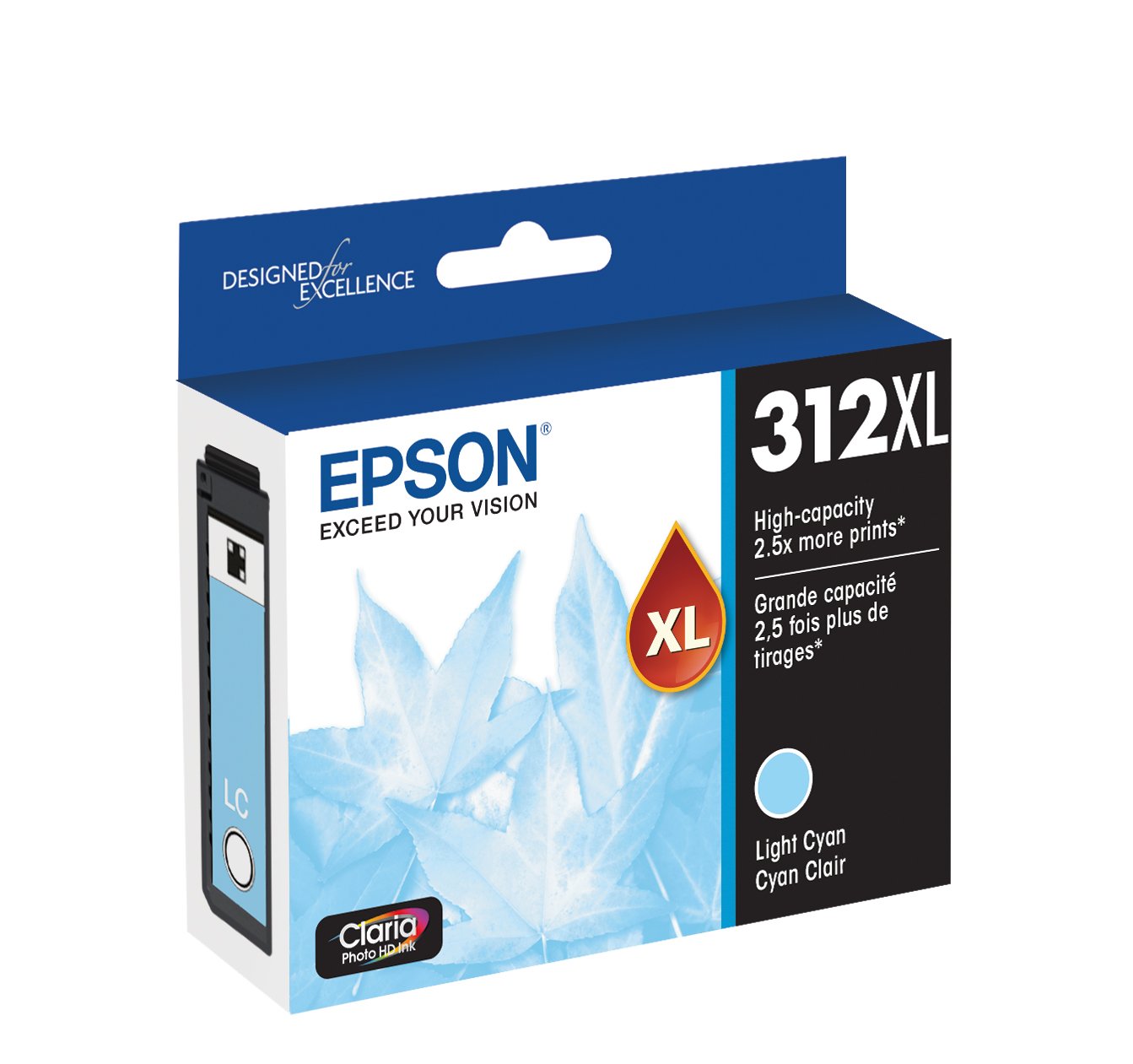 Condition photo showing New/Like New for epson t312 claria photo hd -ink high capacity light cyan -cartridge (t312xl520-s) for select epson expression photo printers