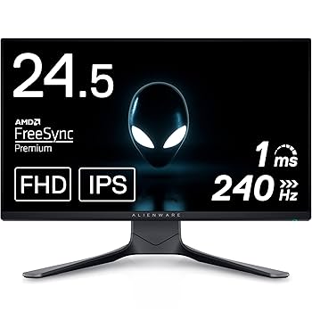 ALIENWARE AW2521HF 24.5”240Hzモニター 本体 ALIENWARE(エイリアンウェア)から240Hzリフレッシュレートの24.5