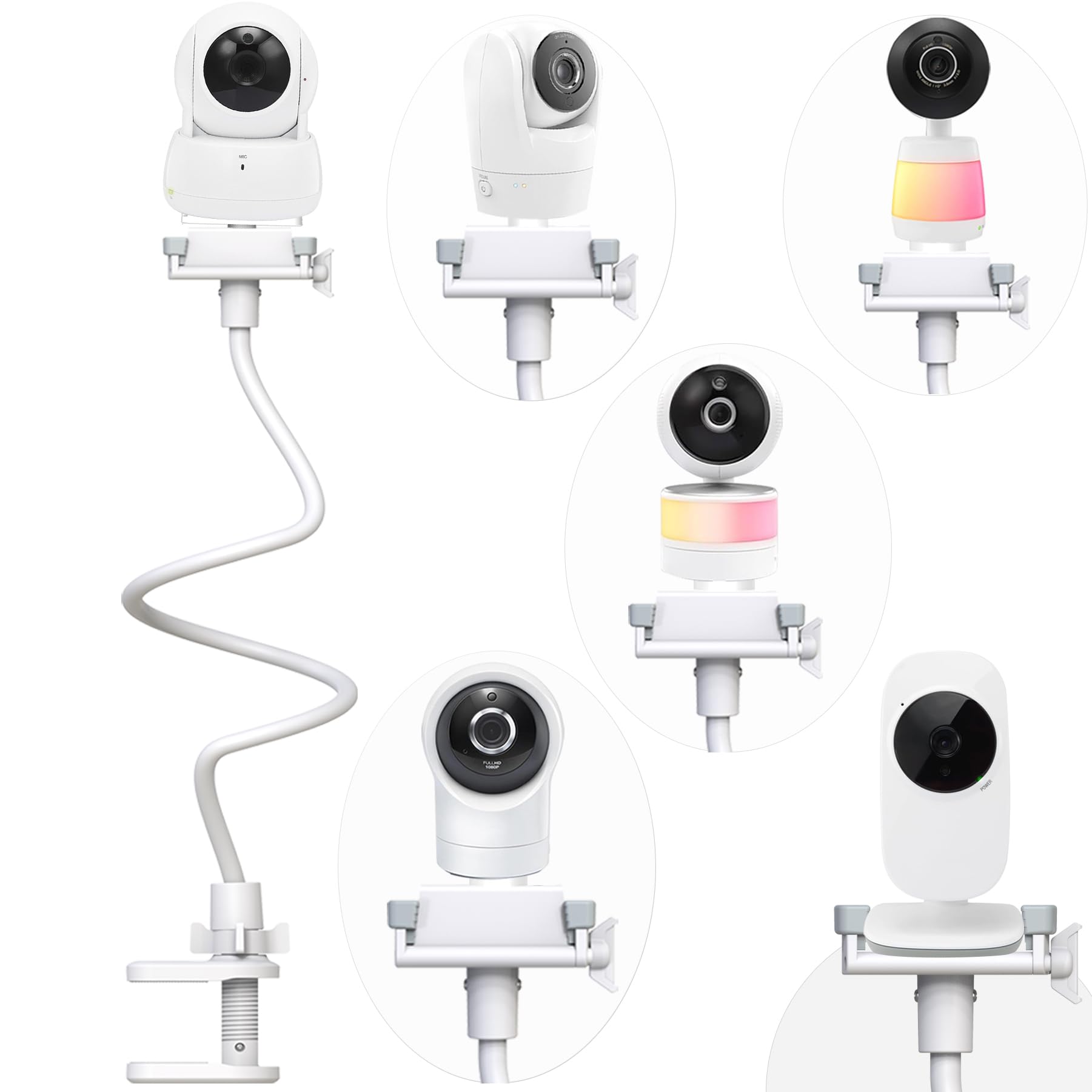 Derebir Babyphone Halterung Kamera Halterung Compatible with Leapfrog LF920HD/RM7768HD/LF815HD/LF1726FHD / LF2413 VTech VM924/ 901/928HD /5263/5755 /5764HD /7764HD/5766HD /5263/BM5254 Kamera