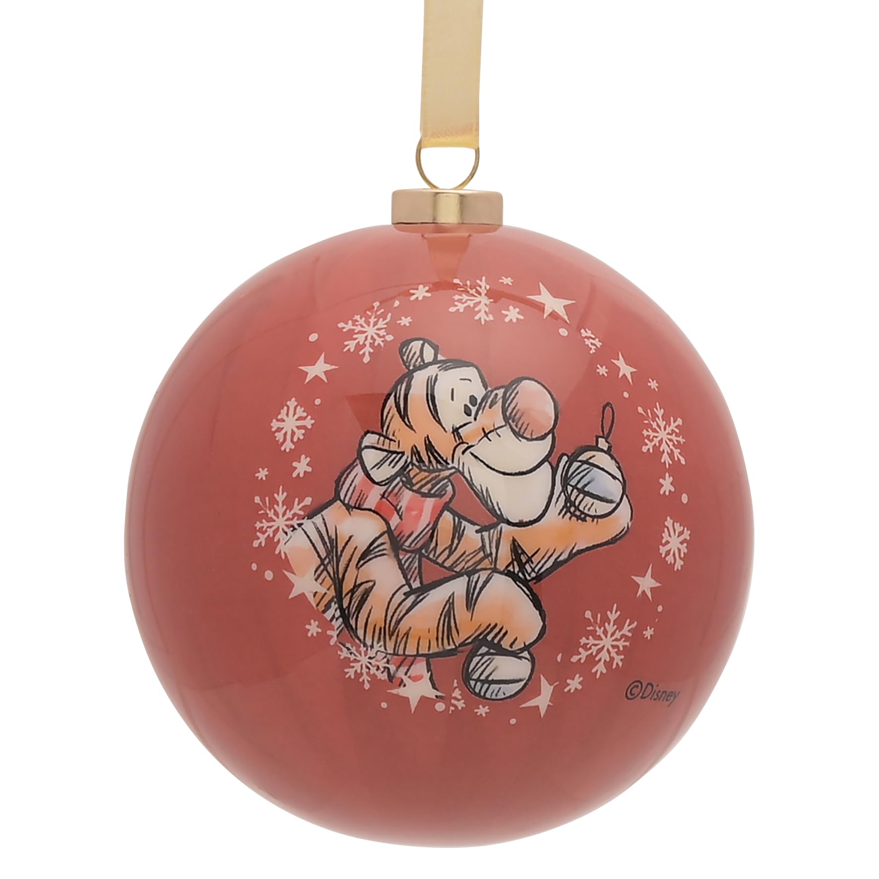 Disney – Lot de 12 boules de Noël Winnie l'ourson – Ourson, Tigrou, Porcinet et Bourriquet – Produit sous licence officielle – Décoration de Noël en plastique rouge, blanc et bleu avec ficelle pour