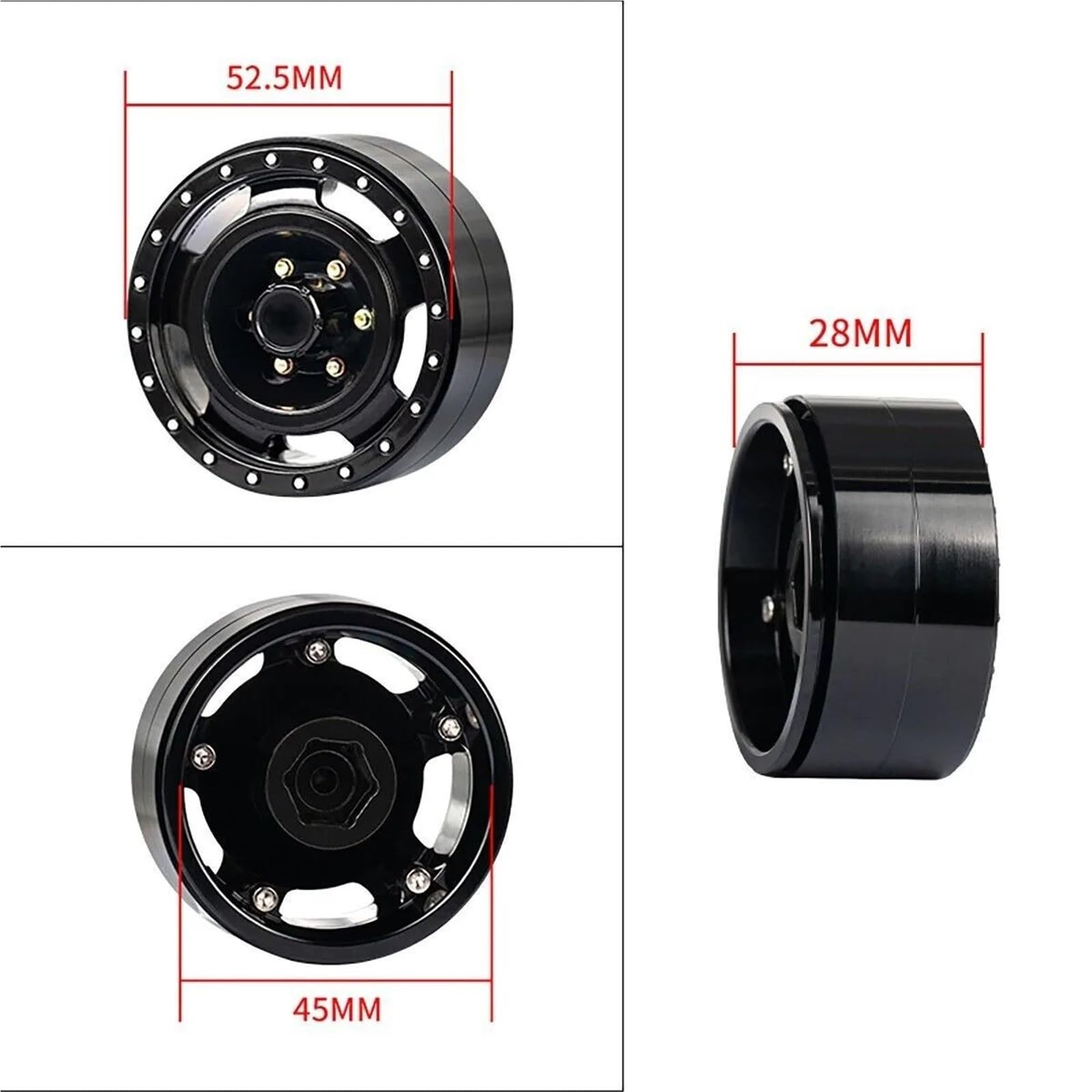 Per TRX4 Per TRX6 Per SCX10 II III UTB10 Gen8 1/10 RC Crawler Auto Parti Aggiornamento Alluminio Beadlock 1.9 "Ruota Cerchione Accessori Ricambi Modellini RC