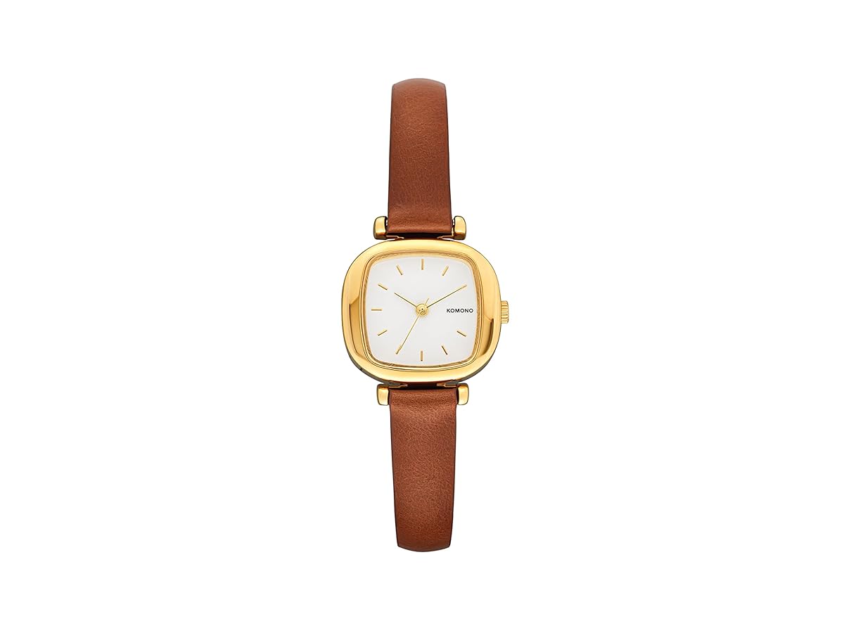 KOMONO Moneypenny Gold Tan Women's Japanese Quartz Analogue Watch with  Genuine Leather Strap : Amazon.it: Moda