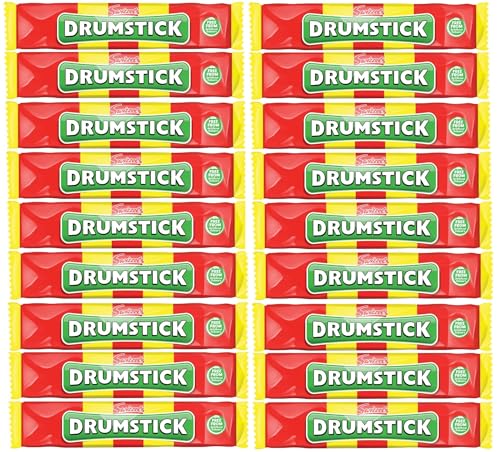 Swizzels Retro Classic Drumstick Chew Bars Raspberry & Milk x 18 Sweets