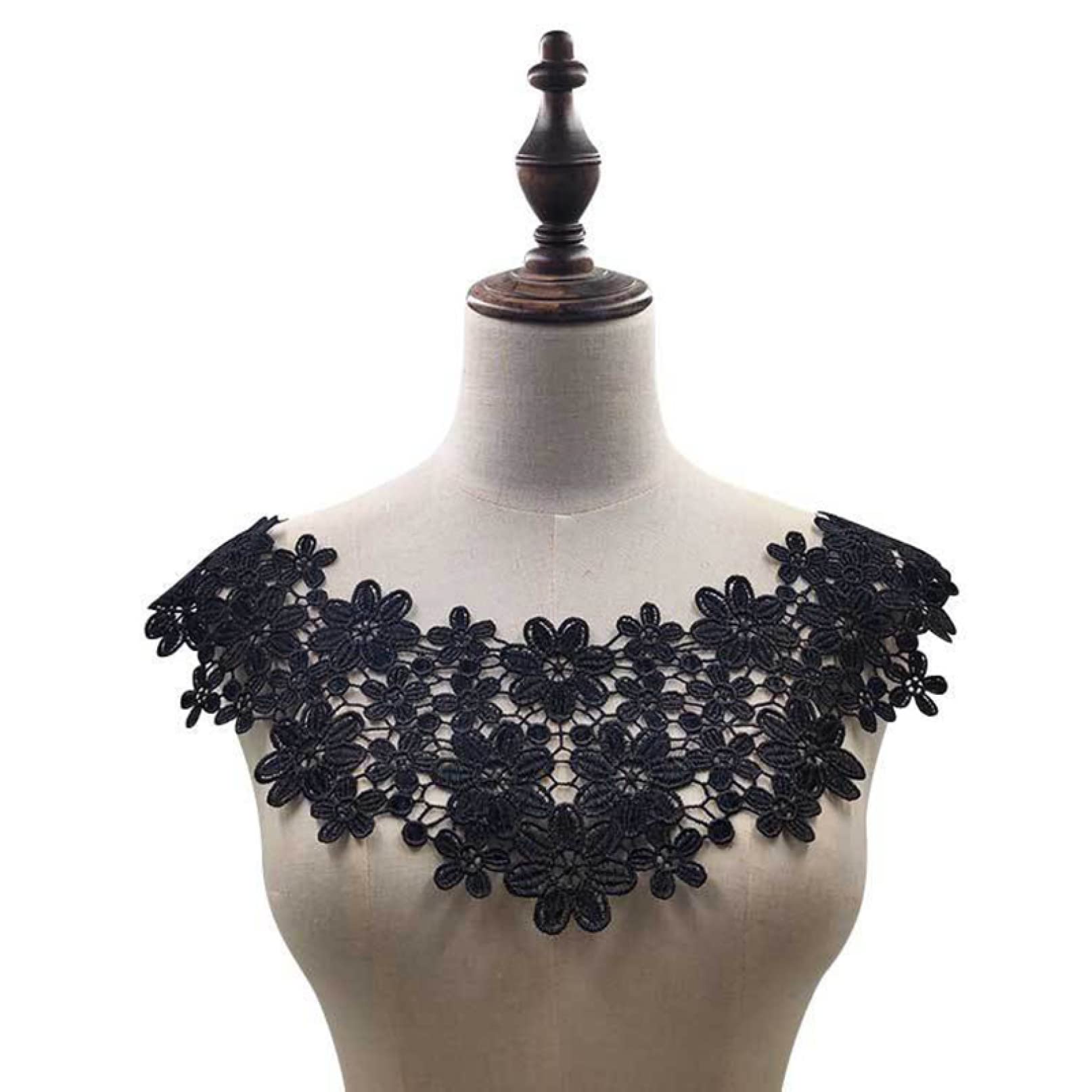 ACOGOLace Fabric Fake Collar for Needlework Embroidery Lace Fabric Applique DIY Dress Sewing Supplies Craft Collar