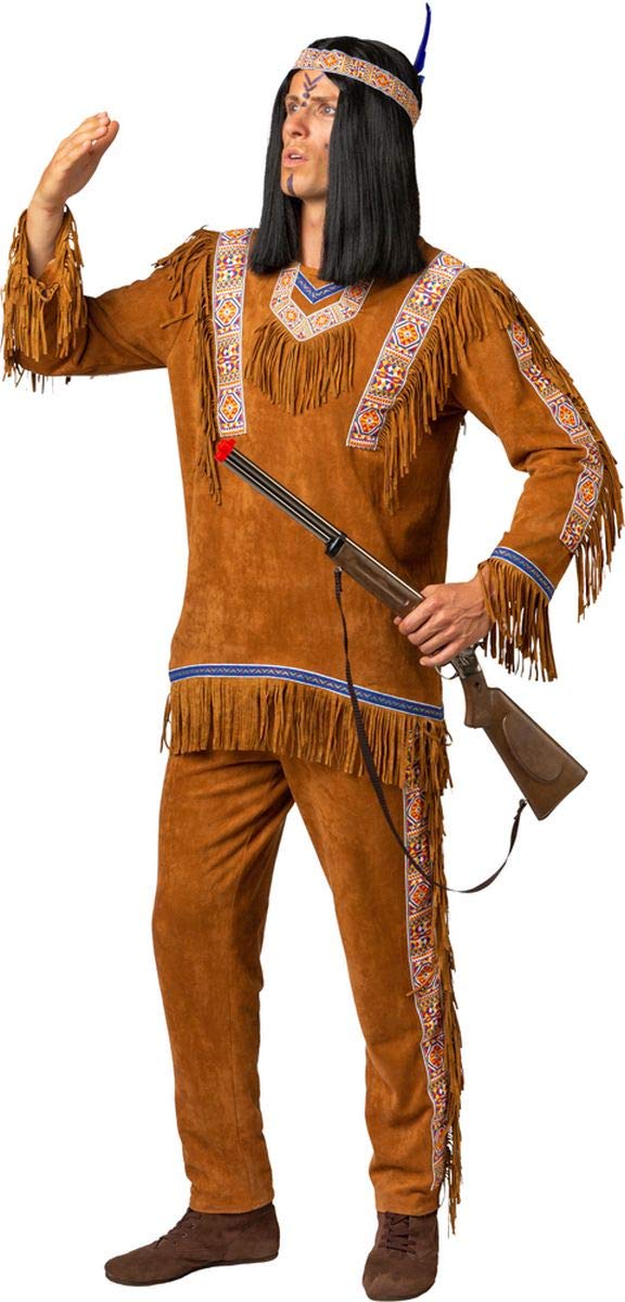 Orlob Costume da uomo indiano e pantaloni Carnevale, taglia 54/56