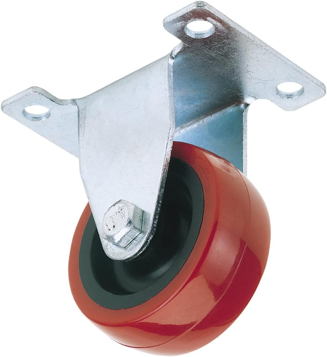 Draper 65512 75 kg 50 mm Diameter S.W.L Fixed Plate Fixing Polyurethane Wheel