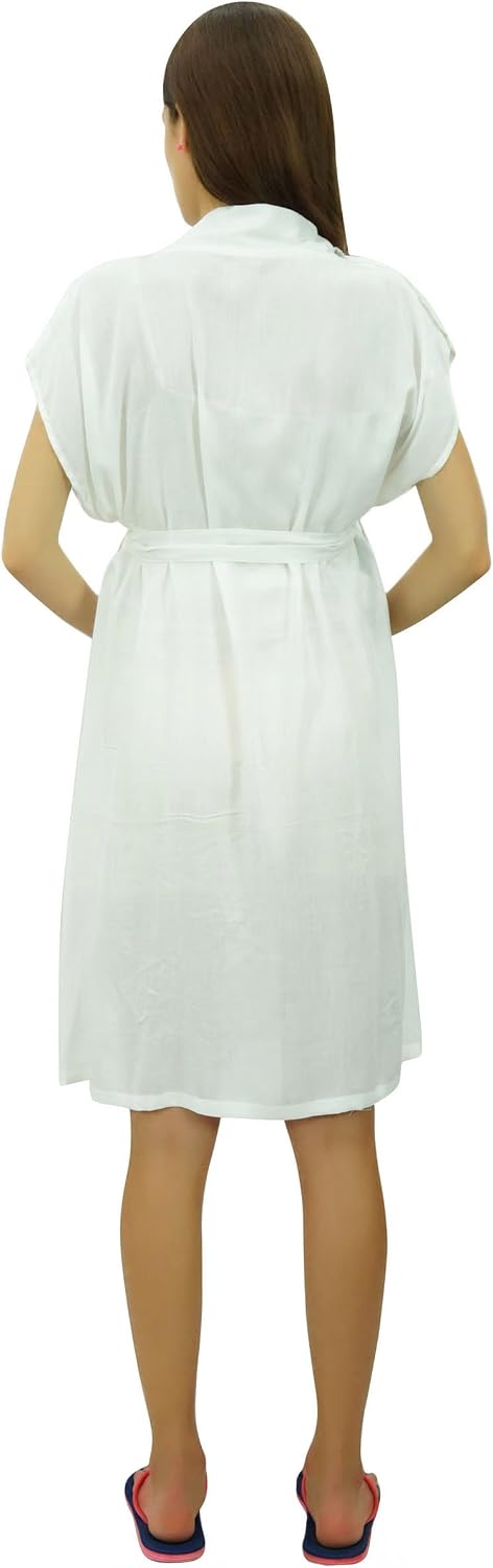 Bimba Maternity Robe Nursing Coverup with Side Shoulder Buttons