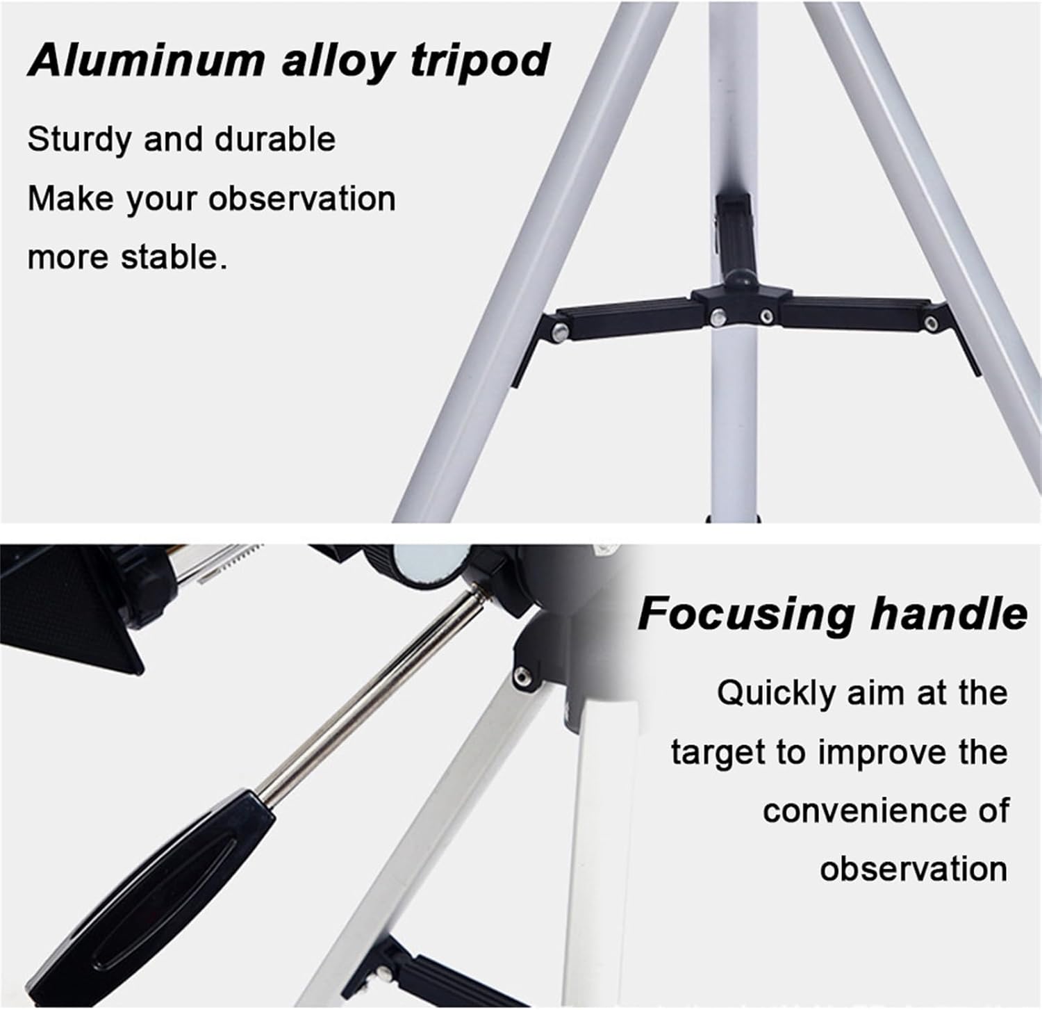 ikaufen 70mm Refractor Astronomical Telescope for Kids & Beginners, 15X-150X Magnification with Phone Adapter, Tripod & Moon Filter, Portable for Stargazing & Terrestrial Viewing