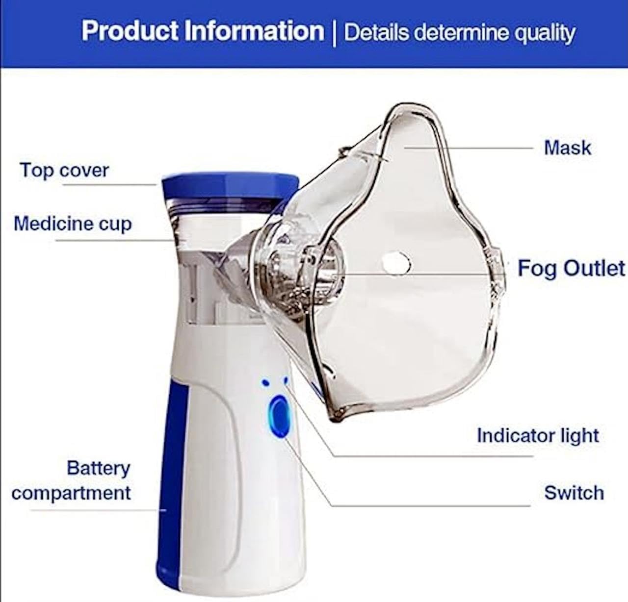 Purchase Zone Portable Aries Nebulizer Rechargable Portable Inhaler Machine Mini Vapor Nebulizer Travel for children and adults and home daily use gifts (blue) Purchase Zone Portable Aries Nebulizer Rechargable Portable Inhaler Machine Mini Vapor Nebulizer Travel for children and adults and home daily use gifts (blue)