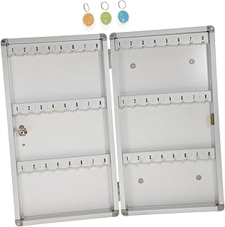 Operitacx Box Metal Lock Box Mailbox with Lock Car Safe Key Lock Safe Lock Key Box Safe Lock Box Key Holder Wall Mount Key Storage Holder Key Management Box Rural Storage Box Silver