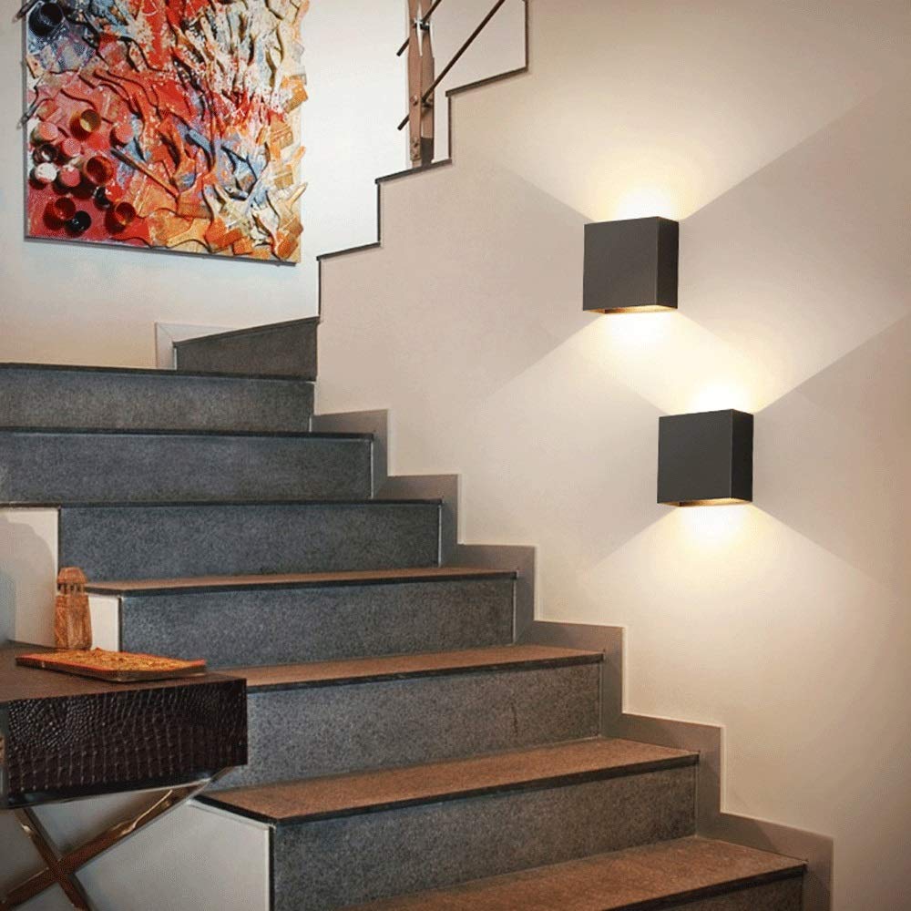 Nowoczesna lampa ścienna LED 6W, metalowa lampa ścienna do wnętrz, oświetlenie wewnętrzne do korytarza, sypialni, korytarza i schodów, ciepła biel