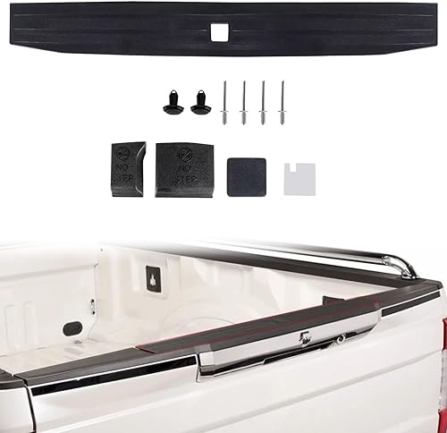 RANSOTO Tapa de moldura superior para portón trasero compatible con Ford F250 F-250 F350 F-350 F-350 Super Duty Flexible Step Parte central trasera