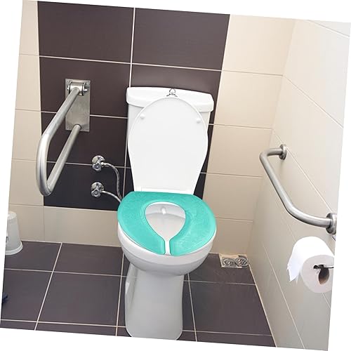Miniatura 5 de Artibetter 3 piezas Cubierta de inodoro acolchada para asiento de inodoro, almohadillas de asiento de inodoro, pegatinas decorativas, calcomanías