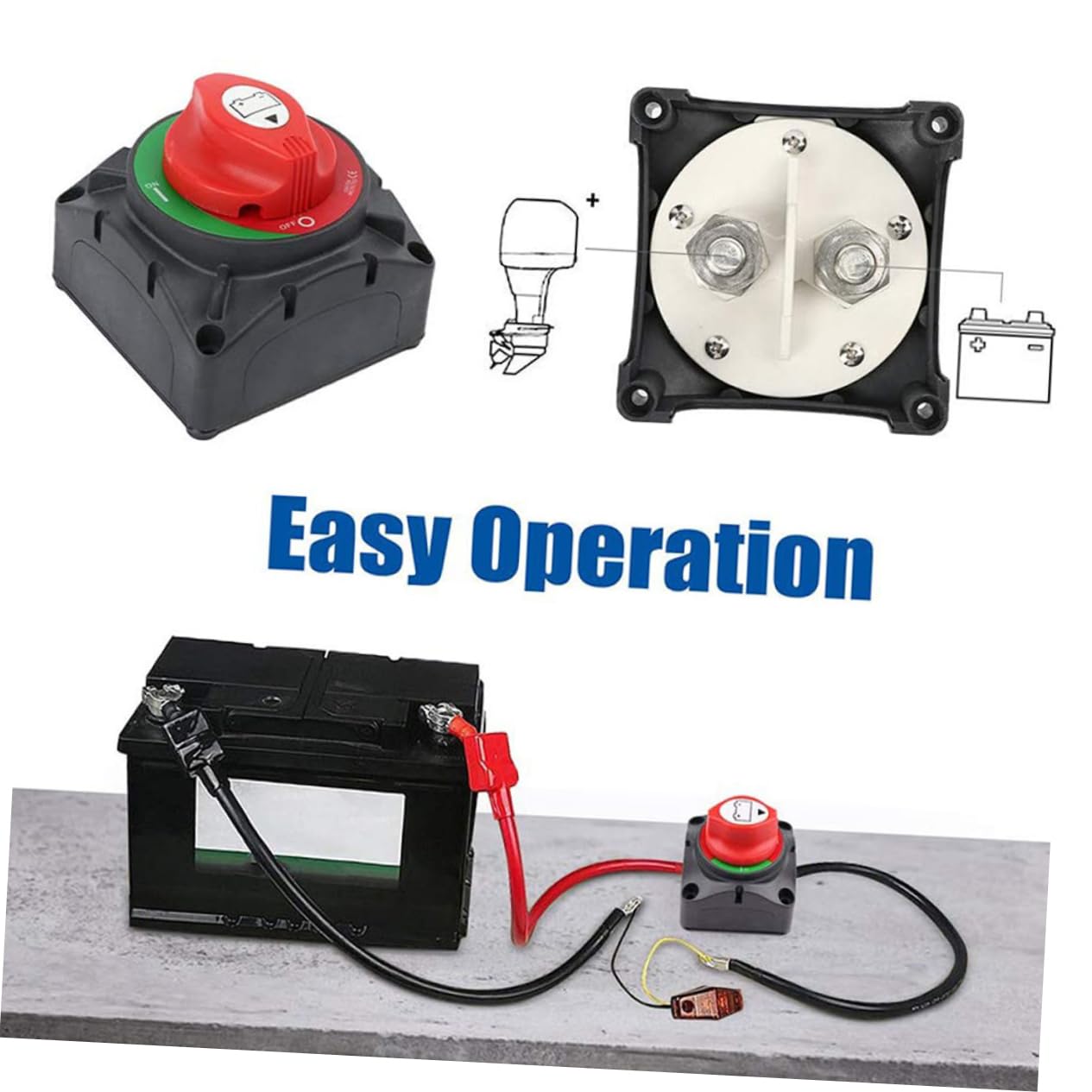 Interrupteur Principal de Batterie 600a, Isolateur en Plastique et Laiton