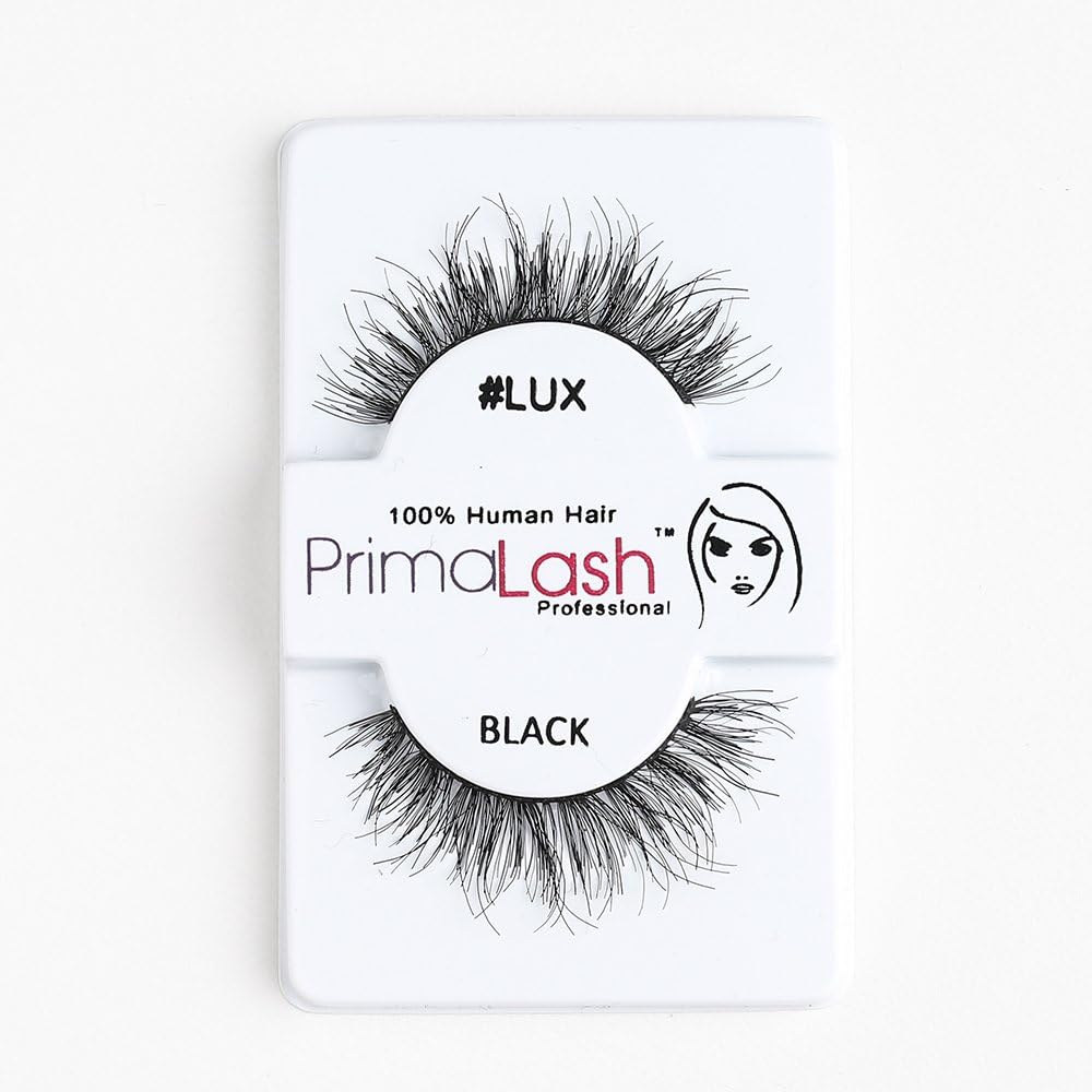 100% Human Hair False Lashes by PrimaLash Professional STYLE LUX- Handmade Strip Lashes