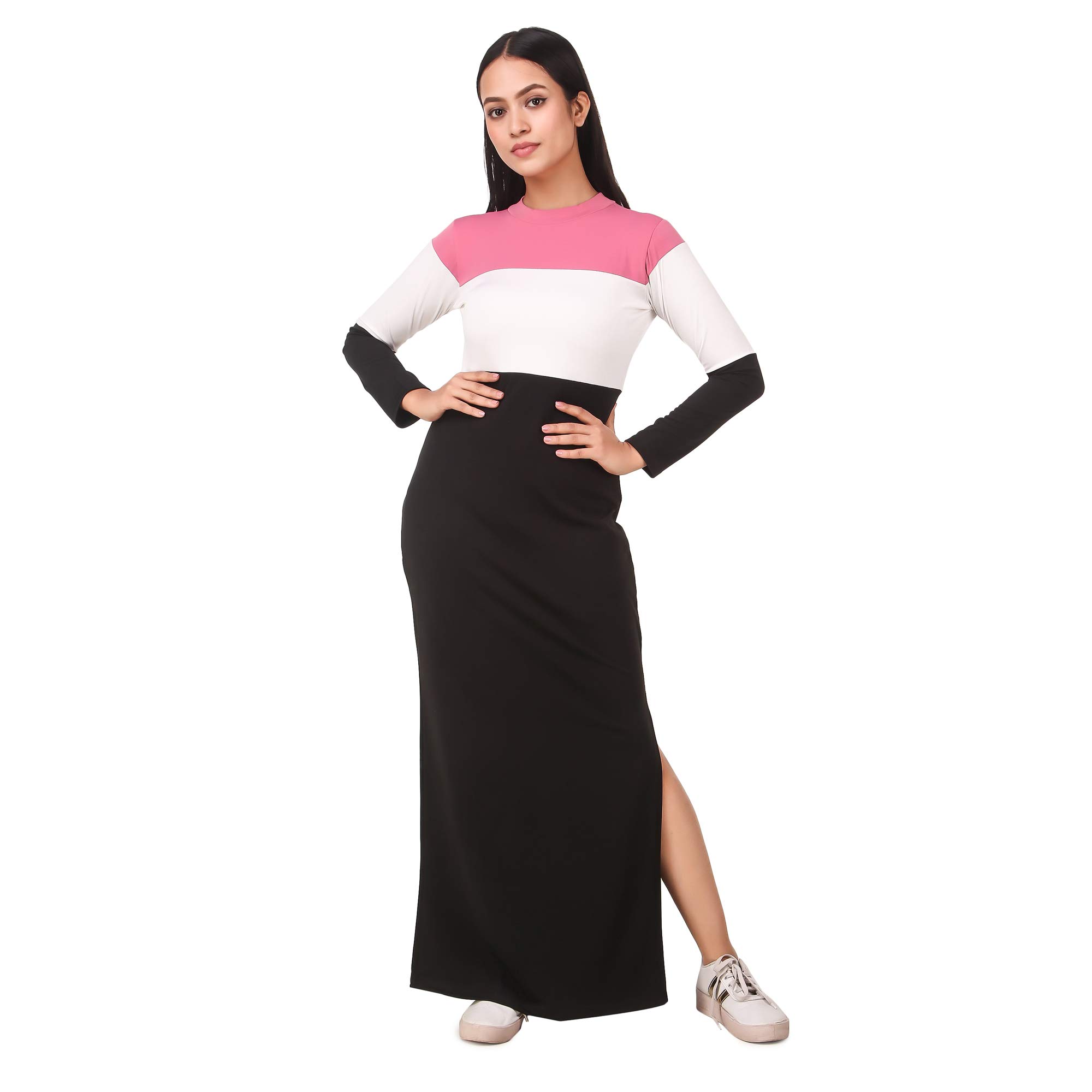 CUPIDVIBEWomen's Hosiery Lycra Maxi Dress