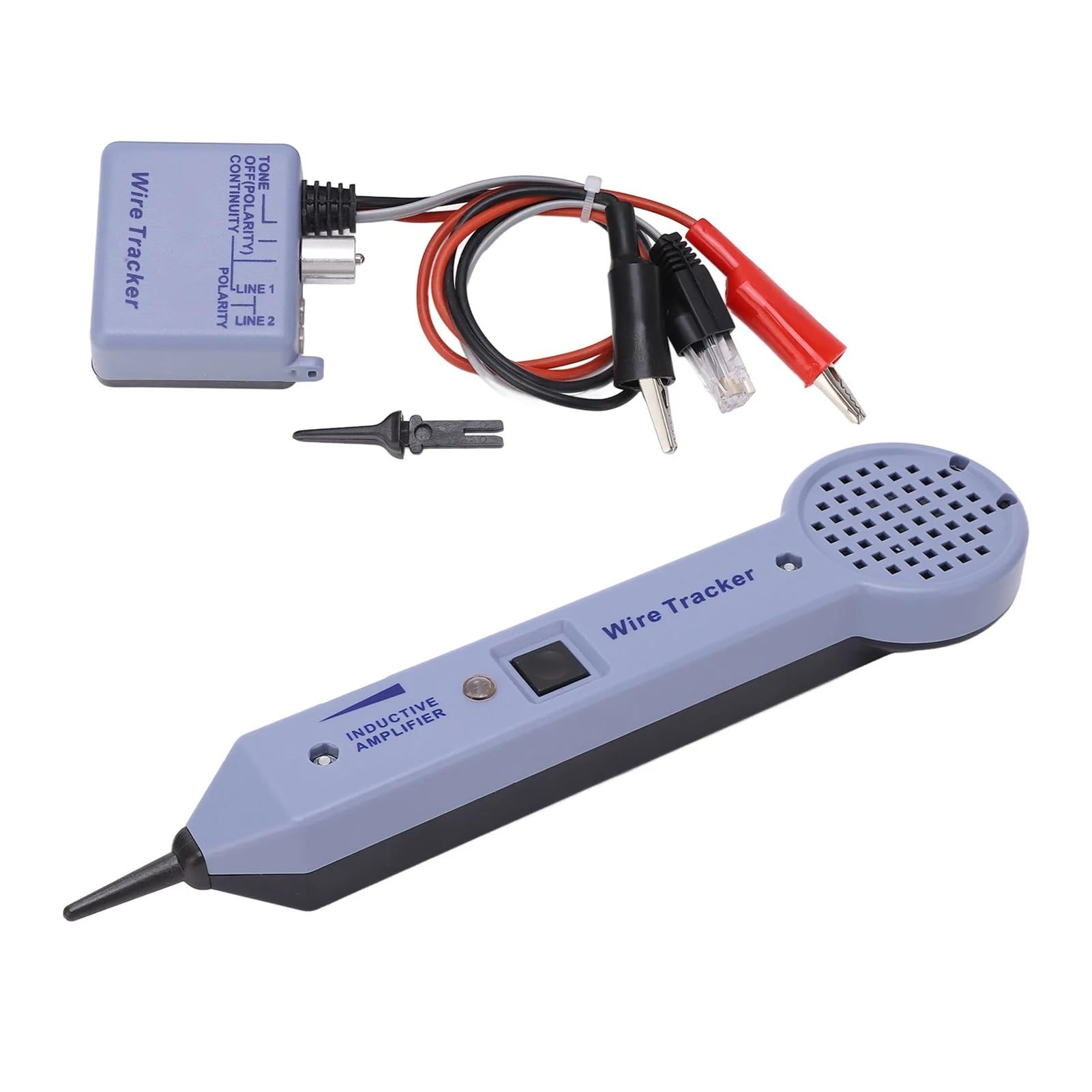 Kit de generador tonos y sonda, kit comprobación rastreo cables red, amplificador inducción ajustable, detector tóner cable