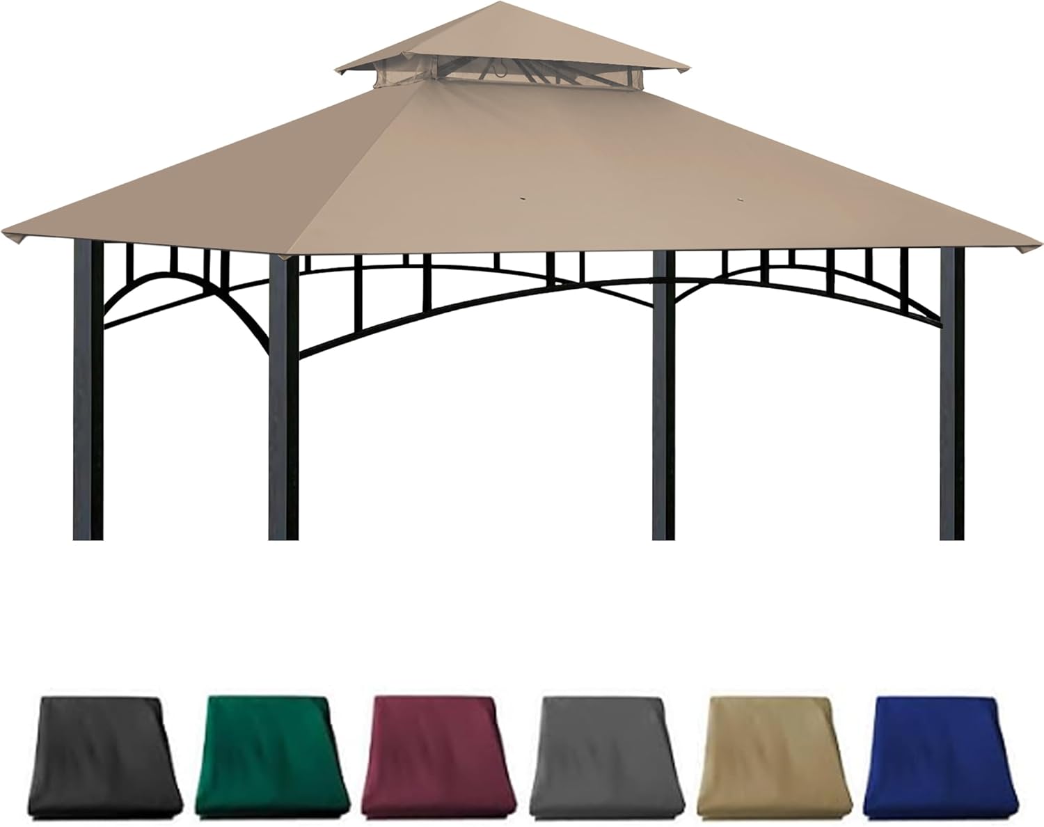 Replacement Canopy roof Cover for Target Madaga Gazebo Model L-GZ136PST, (Light Beige)