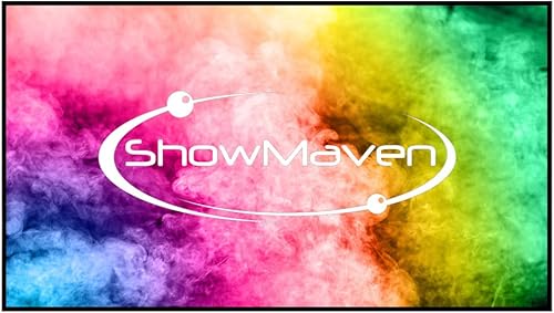 ShowMaven - Pantalla de proyector de marco fijo de 120 pulgadas, pantalla de proyector sin bordes sin bordes, diagonal 169, proyector activo 3D 4K