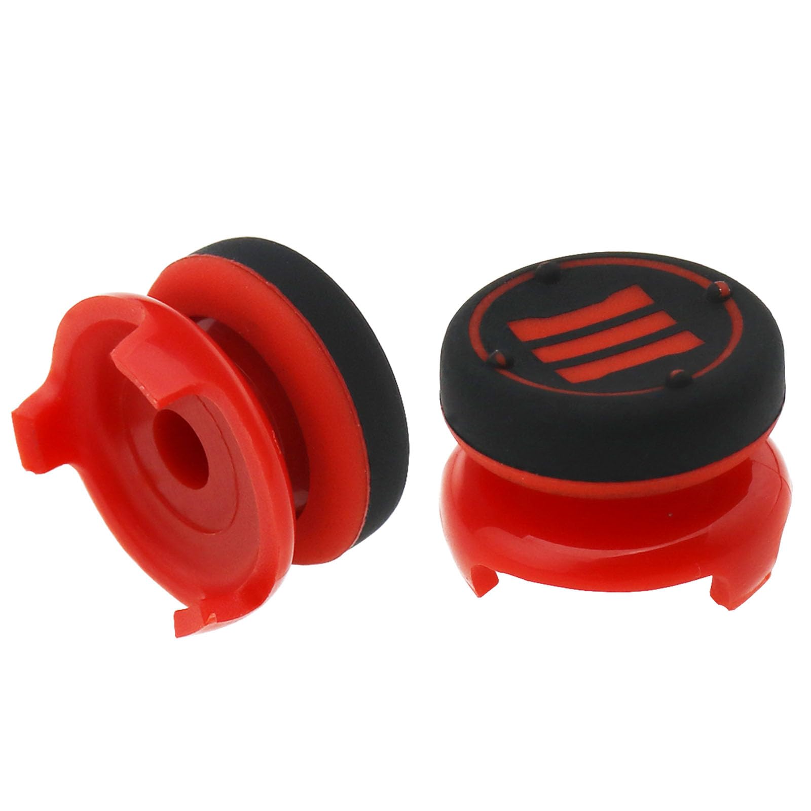 ENET - Agarre de pulgar para extensión de altura del stick analógico, 2 unidades, compatible con los mandos de PS4, Xbox 360 y PS3, color blanco, rojo y azul