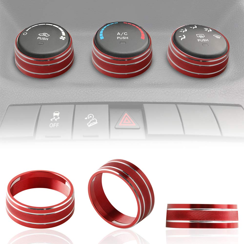 Buy Wrangler JK Climate Control Knob Trim Rings Custom Interior