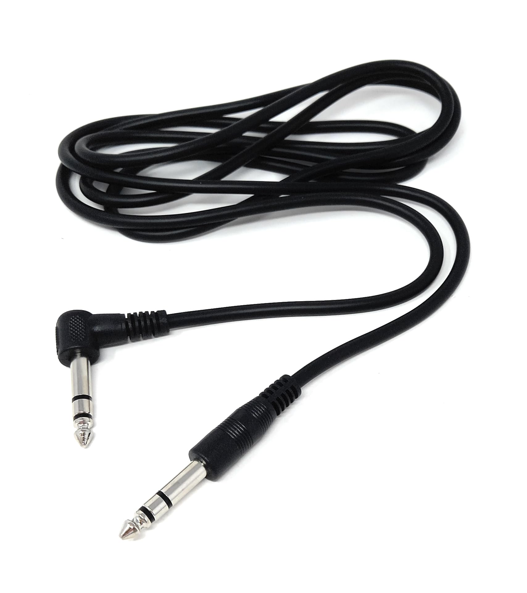 DRUT 6.35mm (1/4") TRS Right-Angled Guitar Cable Stereo Jack Instrument Lead for Electric Guitar, Bass, Keyboard, Amp, Mixer Heavy-Duty Audio Cord (2m) - Image 3